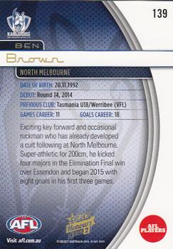 2015 Select AFL Honours Series 2 #139 Ben Brown Back